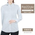 レディース[軽井沢シャツ] 自由に衿型を選べる サックスツイル E30KZAF58