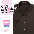 【メール便可】レディース[SHIRT-T] ストレッチ 吸水速乾 着丈長め ブラウン無地 ゆったり型 P33SIE214
