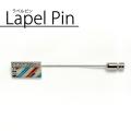 [軽井沢シャツ] ラペルピン　スティック型　スクエアモチーフ P93KZP031