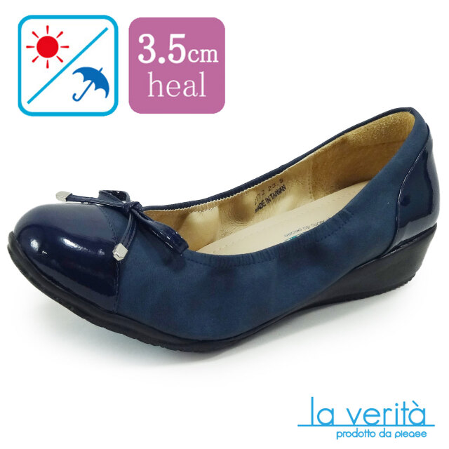 ラベリータ （ナポリ・ Napoli ）no.2173／ネイビー／リボンデザイン／3.5cmヒール／Laverita　