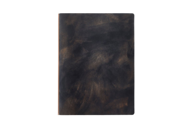 【送料無料】 オンラインショップ限定 ムラ染めコードバン 6穴リングレザーバインダー A5サイズ：ブルー色（89993004）