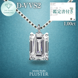 ダイヤモンド ネックレス 1.0カラット 1.0ct D-VVS2-IC IGI 鑑定書付き エメラルドカット プラチナ ダイヤモンドネックレス ダイヤネックレス エメラルドカットダイヤ プラチナネックレス PT900 レディース ジュエリー アクセサリー シンプル 誕生日 プレゼント ギフト