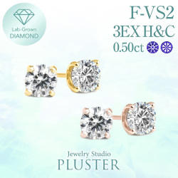 ダイヤモンド ピアス 0.5カラット 一粒 K18 キャッチ 落ちない 金属アレルギー ダイヤモンドピアス ダイヤピアス ラウンド 一粒ダイヤ 18金ピアス 18K ラボグロウン レディース ジュエリー アクセサリー シンプル ブランド 誕生日プレゼント ギフト