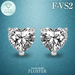 ダイヤモンド ピアス プラチナ 1カラット ハート 一粒 ダイヤモンドピアス ダイヤピアス プラチナピアス ハートピアス 1.0ct 一粒ダイヤ ラボグロウン ダイヤ レディース ジュエリー アクセサリー シンプル かわいい プレゼント ギフト
