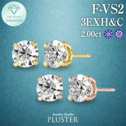 ダイヤモンド ピアス 一粒 2ct K18 18K 18金 金属アレルギー ラボグロウン ダイヤ ダイヤモンドピアス ダイヤピアス ラボグロウンダイヤモンド レディース メンズ ジュエリー アクセサリー シンプル ブランド 記念日 誕生日 プレゼント 女性 ギフト