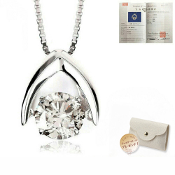 ダンシングストーン ネックレス ダイヤ プラチナ クロスフォー ダイヤモンド 1.0ct ダンシング 1カラット 揺れる Pt900 ダイヤネックレス 母の日