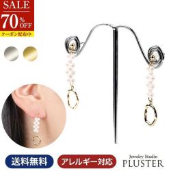 70%OFF ピアス レディース 金属アレルギー チタン 18K 揺れる パール パールピアス 小さい 小さめ 華奢 アレルギーフリー アレルギー対応 K18 ゴールド シルバー シンプル チタンピアス チタンポスト ノンアレルギー アクセサリー 大人 可愛い 送料無料