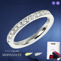 モアサナイト リング 指輪 レディース プラチナ ゴールド 仕上げ 0.4ct 金属アレルギー SV925 エタニティリング 13石 プロポーズリング ノンアレルギー シルバー シンプル 大人 可愛い かわいい ジュエリー アクセサリー プレゼント ギフト