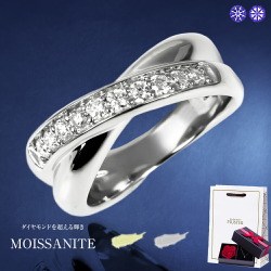 モアサナイト リング 指輪 レディース プラチナ ゴールド 仕上げ 0.4ct ブランド 金属アレルギー SV925 エタニティリング 13石 プロポーズリング シルバー シンプル 大人 可愛い かわいい ジュエリー アクセサリー プレゼント 彼女 ギフト 母の日 ホワイトデー