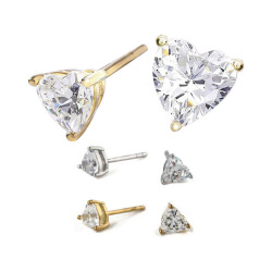 キュービックジルコニア ピアス ハート レディース ハートピアス