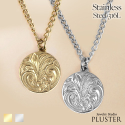 コイン ネックレス 18K ステンレス ハワイアンコインペンダント ハワイアン サージカルステンレス 316L 医療用 金属アレルギー ゴールド コインペンダント レディース おしゃれ 硬貨 メダル ジュエリー アクセサリー ブランド シンプル プレゼント 女性 誕生日 ギフト