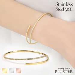 ブレスレットレディースステンレス金属アレルギー対応重ね付けステンレス316Lメンズバングルプレゼント