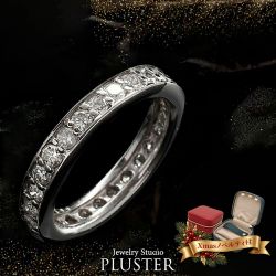 ダイヤモンド リング 指輪 レディース 1.0ct 1カラット 18金 K18 エタニティ フルエタニティ ダイヤリング 大人 上品 シンプル おしゃれ 普段使い フォーマル 記念日 結婚記念日 女性 妻 彼女 母 誕生日 クリスマス プレゼント ギフト