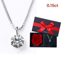ダイヤモンド ネックレス 一粒 レディース プラチナ ダイヤモンドネックレス 一粒ダイヤ PT900 ダイヤ ペンダント 0.15ct 6本爪 ジュエリー アクセサリー 金属アレルギー シンプル ギフト 誕生日 プレゼント 女性 彼女 誕生日プレゼント