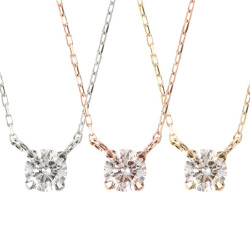 ダイヤモンド ネックレス レディース 一粒 K10 ダイヤネックレス 10金 0.15ct 4本爪 母の日