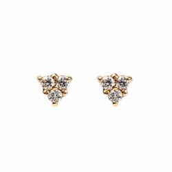 K10YGダイヤモンドピアス0.06ct