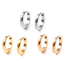 ピアス フープ リング 重ねづけ 金属アレルギー フープピアス 中折れ カット シンプル ステンレス サージカルステンレス 医療用 イエロー ホワイト ピンク ゴールド 両耳 ジュエリー アクセサリー リングピアス 大人 小さい 小ぶり