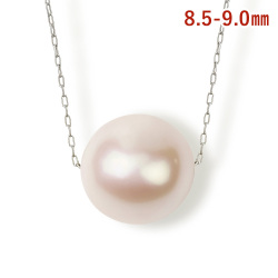 パール ネックレス 一粒 プラチナ 真珠 スルーネックレス 8.5mm-9mm 宇和島 本真珠 あこや真珠 一粒ネックレス 冠婚葬祭 フォーマル レディース ジュエリー アクセサリー シンプル ブランド 結婚式 入学式 卒業式 成人式 二十歳 プレゼント 誕生日 ギフト 母の日