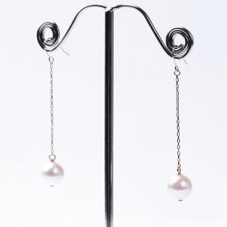 パール ピアス 本真珠ピアス パールピアス ロングピアス フックピアス レディース 本真珠 k18 あこや真珠 真珠 宇和島 冠婚葬祭 フォーマル 金属アレルギー 8.5mm-9mm 結婚式 誕生日 プレゼント ギフト アクセサリー ジュエリー ロング 18k 18金 18金ピアス 母の日