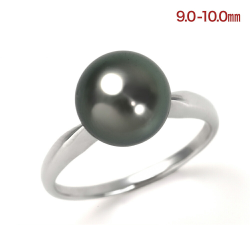 黒真珠 リング 指輪 グレー 黒蝶真珠 9-10mm 一粒 プラチナ PT900 冠婚葬祭 パールリング ブラックパール ブラックフォーマル ブランド シンプル セレモニー 真珠 法事 葬式 通夜 葬儀 南洋 黒蝶 ジュエリー アクセサリー プレゼント 誕生日 ギフト 母の日