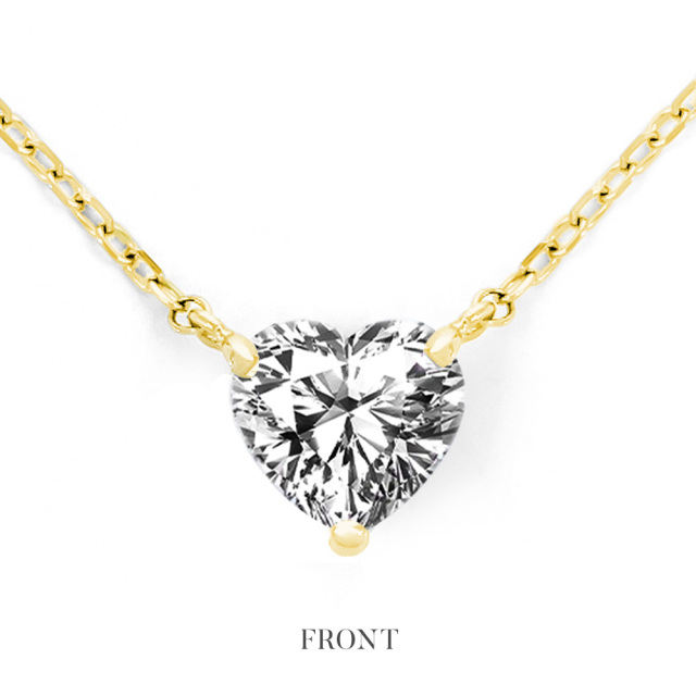 ダイヤモンド ネックレス 0.50ct K18 18K 18金 ハート 一粒