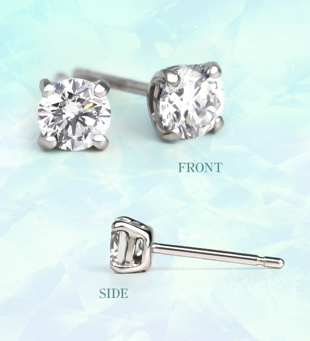 ダイヤモンド ピアス 0.5カラット 一粒 プラチナ キャッチ 落ちない  