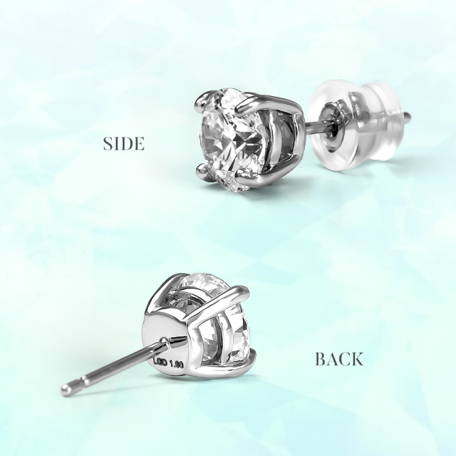 ダイヤモンド ピアス 一粒 2ct プラチナ 金属アレルギー ラボグロウン