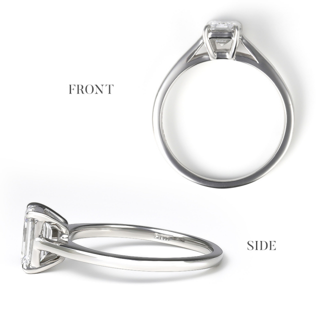 新商品 ダイヤモンド リング 指輪 一粒 ダイヤモンドリング ダイヤリング 1.0ct エメラルド 角 プラチナ PT900 ラボグロウン ホワイト ジュエリー アクセサリー シンプル ブランド 誕生日 プレゼント 女性 ギフト 母の日 ラボグロウンダイヤモンド