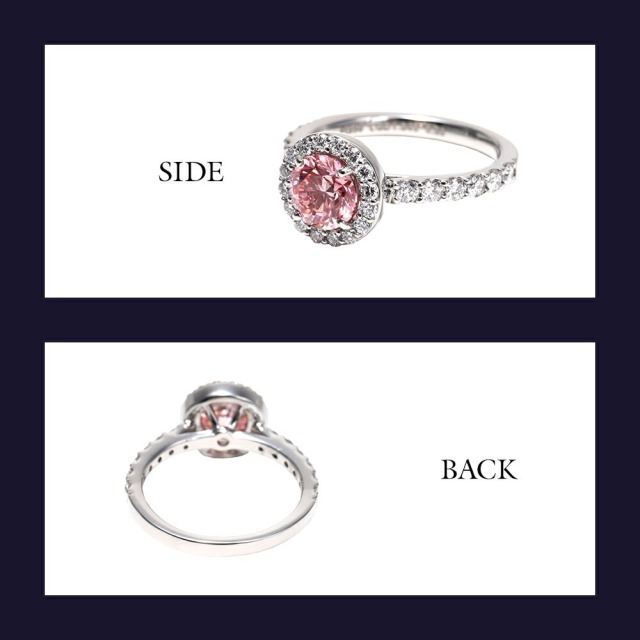 ピンク ダイヤモンド リング 指輪 0.50ct プラチナ ピンクダイヤモンド