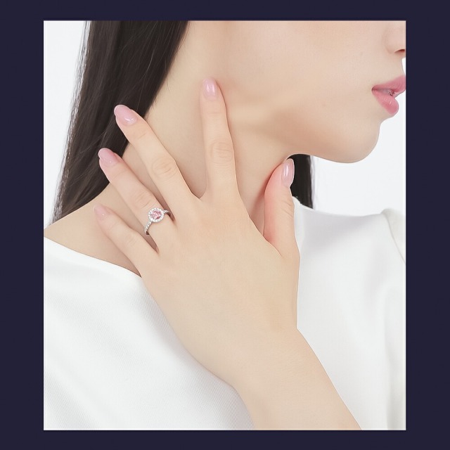 ピンク ダイヤモンド リング 指輪 0.50ct プラチナ ピンクダイヤモンド