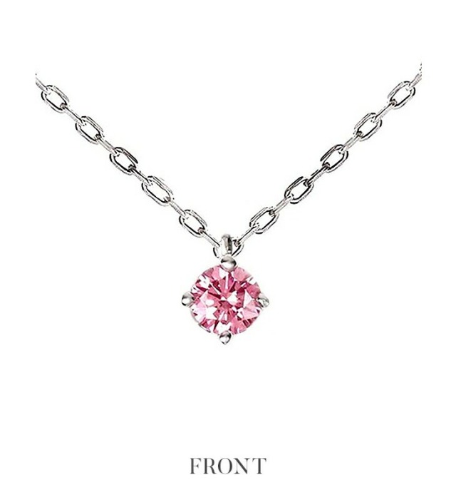 ダイヤモンド ネックレス 一粒 ピンクダイヤモンド ピンクダイヤ 0.07  