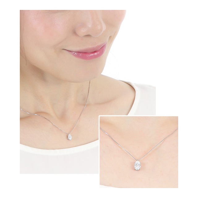 PT1000/PT850 ダイヤ0.702ct 一粒ダイヤネックレス（PT850 ネックレス  