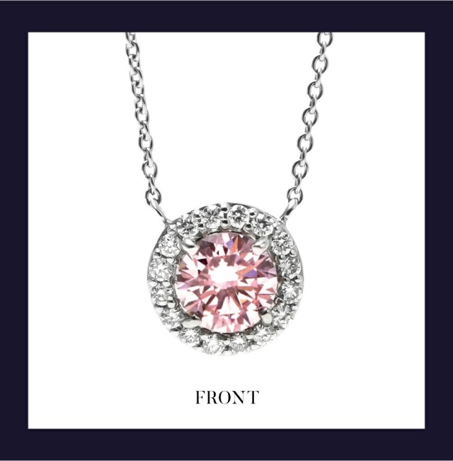 ピンク ダイヤモンド ネックレス 0.50ct プラチナ ピンクダイヤモンド