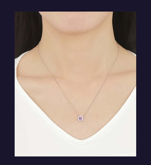 ピンク ダイヤモンド ネックレス 0.50ct プラチナ ピンクダイヤモンド