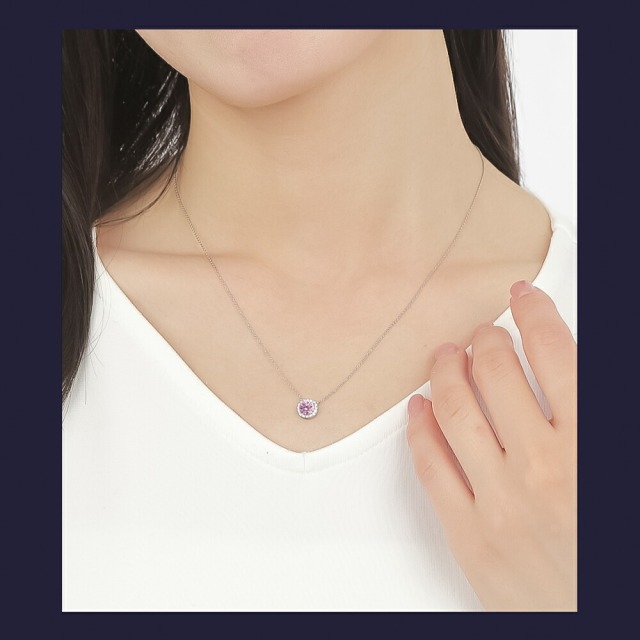 ピンク ダイヤモンド ネックレス 0.50ct プラチナ ピンクダイヤモンド