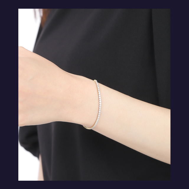 ダイヤモンド テニス ブレスレット 2.0ct テニスブレスレット K18 18金