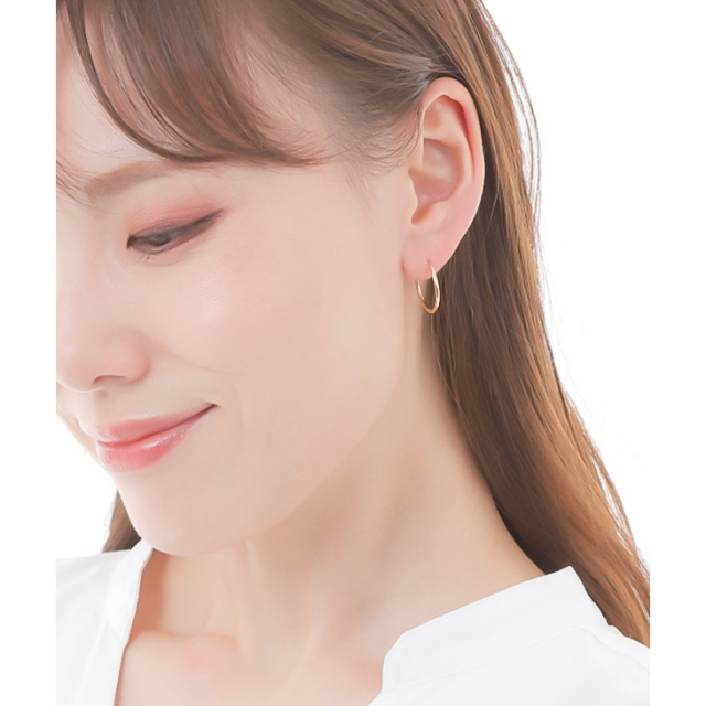 あるじゃん18K 持ち回る フェザーピアス