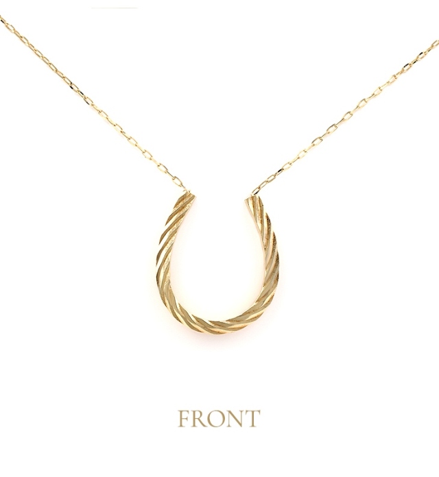 馬蹄 ネックレス レディース K18 18金 ゴールド シンプル 金属