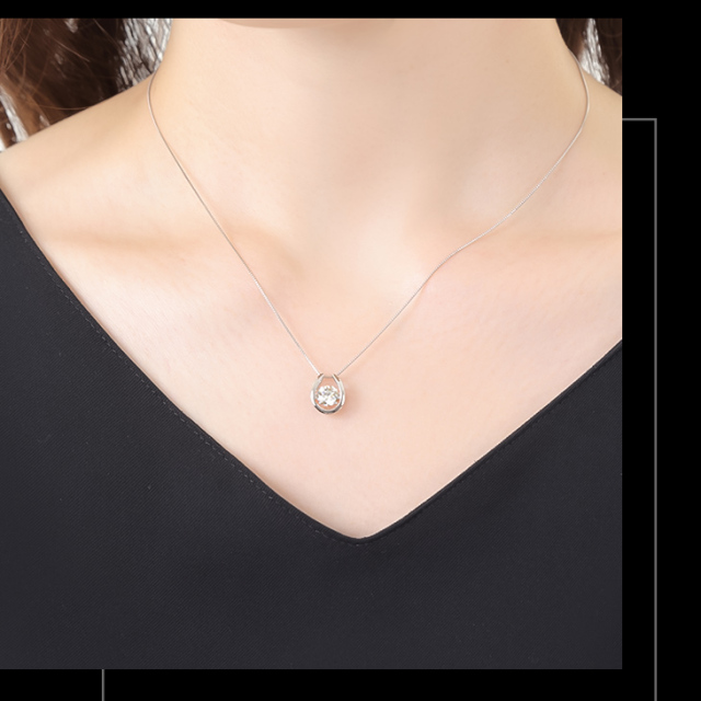 ダイヤモンド ネックレス プラチナ レディース ダンシングストーン  