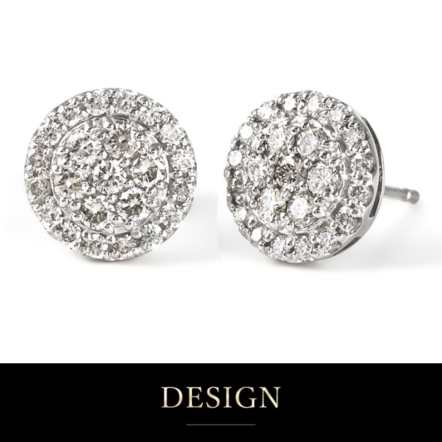 ダイヤモンド ピアス 取巻き 1.0ct レディース プラチナ ダイヤピアス 