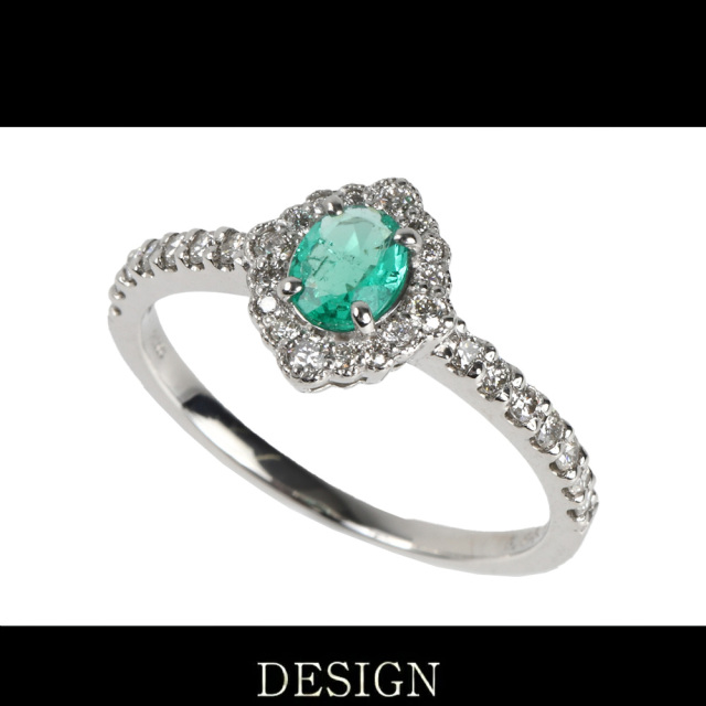 【002813】天然エメラルドダイヤモンドリング 天然 エメラルド ダイヤモンド リング 計1.22ct PT900 - メルカリ