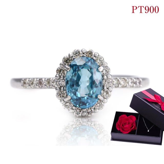 指輪 レディース リング ブルージルコン ダイヤモンド 天然石 カラー  