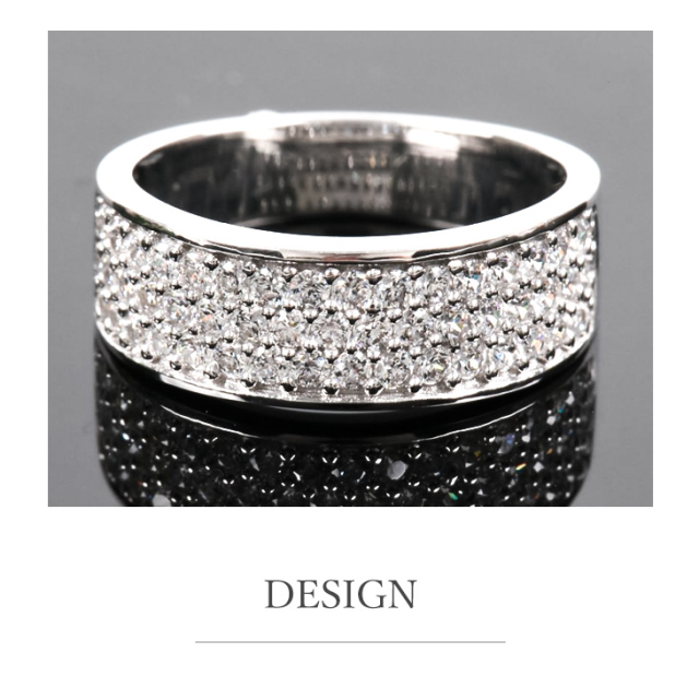 H&Cキュービックジルコニア リング パヴェ PLUSTER (タグカード付  