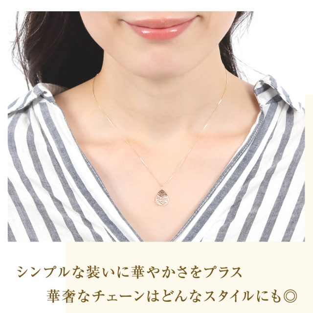 ネックレス レディース ゴールド 18金 金属アレルギー ゴールド  
