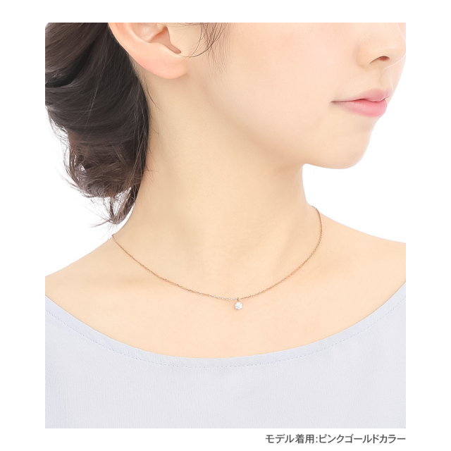 モアサナイト ネックレス レディース 一粒 ステンレス316L 0.25