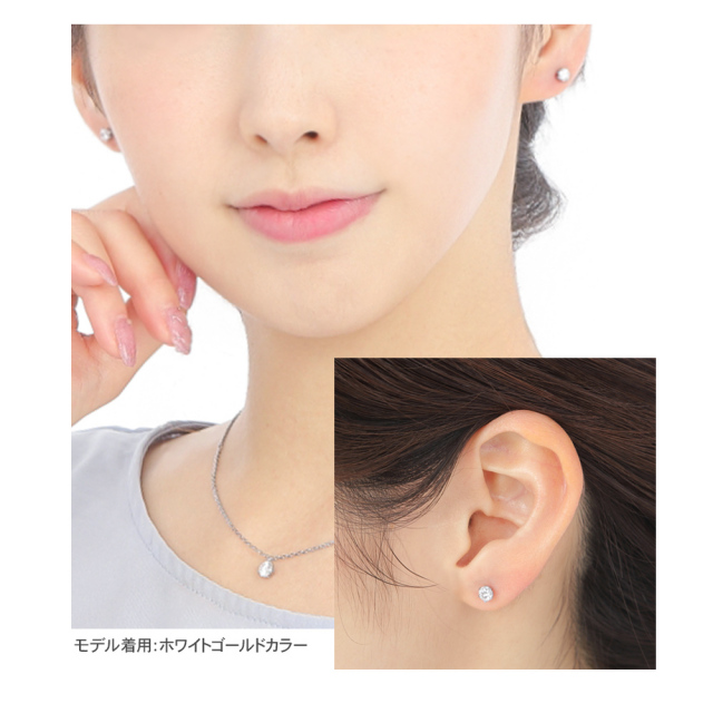 18金　モアサナイト　ホワイトゴールド　ピアス　6ct 6Ct 12mm モアサナイト 人工ダイヤモンド ピアス 18kゴールド あ111