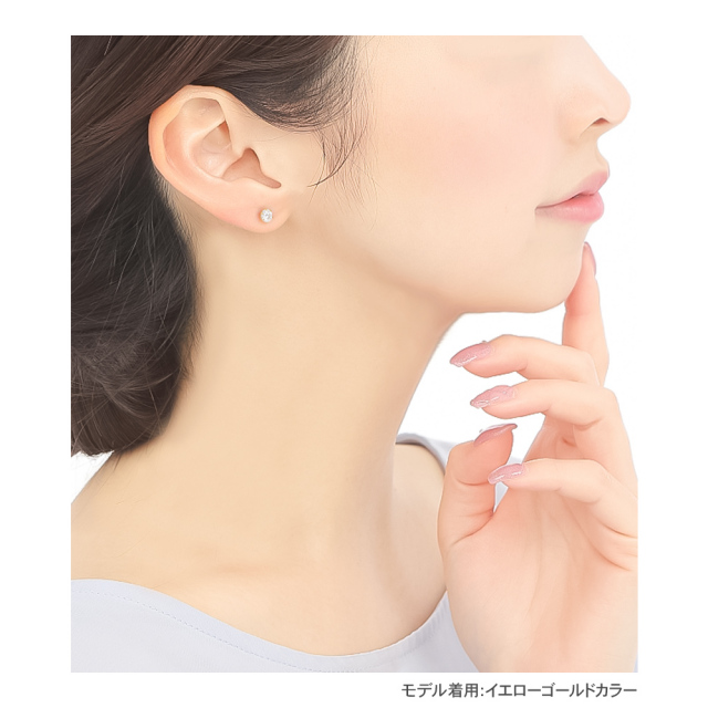 モアサナイト ピアス レディース 一粒 ステンレス316L 仕上げ 0.5ct