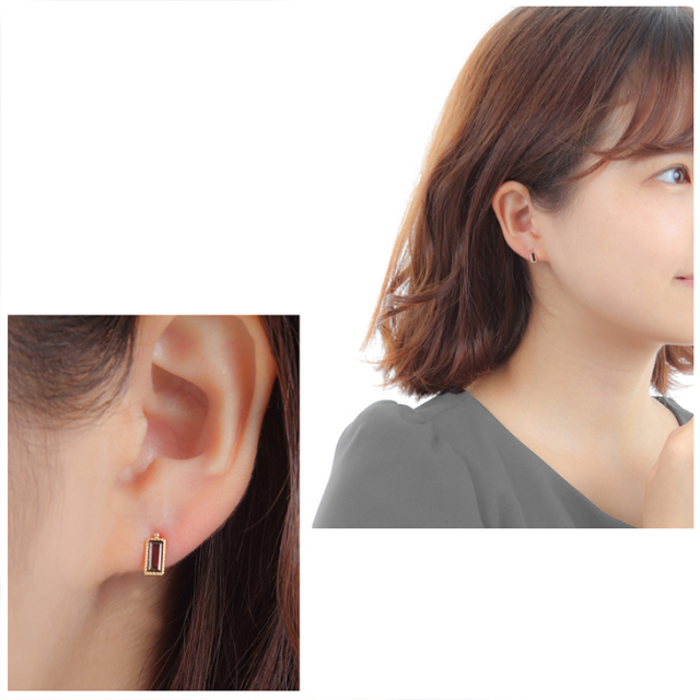 No.462 気のめぐり改善! 天然石 シトリン 原石 一粒 ピアス イヤリング  