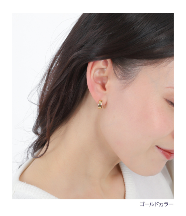 ステンレス イヤーカフ ピアス イヤリング レディース メンズ 金属アレルギー 12mm ステンレス304 キャッチレス ワンタッチ フープイヤリング ゴールド ガンメタ 中折れ シンプル メンズ ジュエリー アクセサリー リングイヤリング 小さい 小ぶり はめるだけ