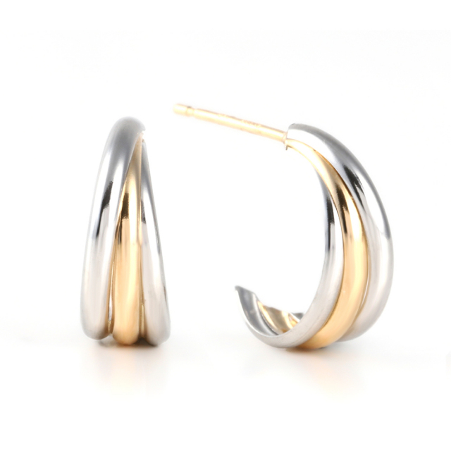 ピアス レディース 大ぶり Pt900 K18YG Pt900ピアス 18金ピアス 18金  